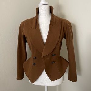 NWT fitted peplum cropped jacket